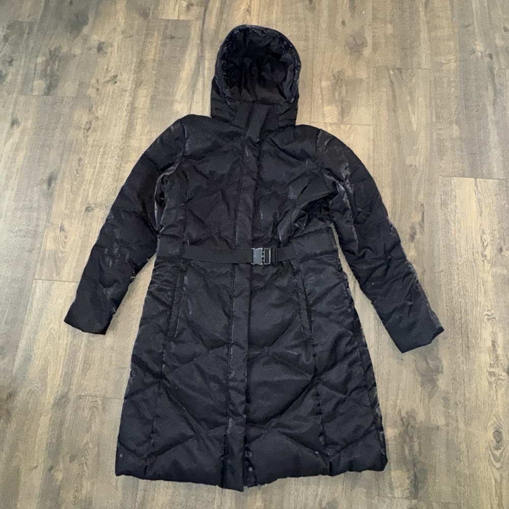 North Face 550 Goose Down Puffer Jacket Women XL Hooded Parka‎ Gorpcore Winter